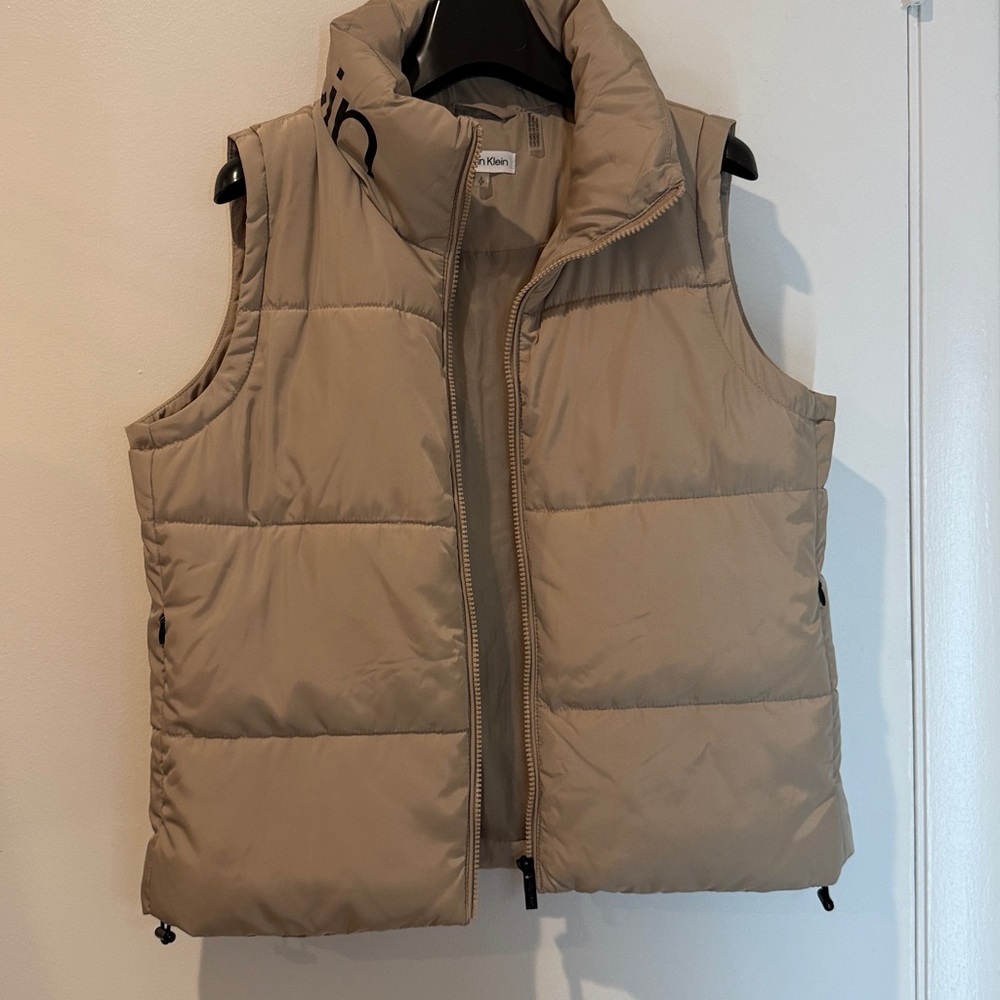 Calvin Klein Beige Puffer Vest